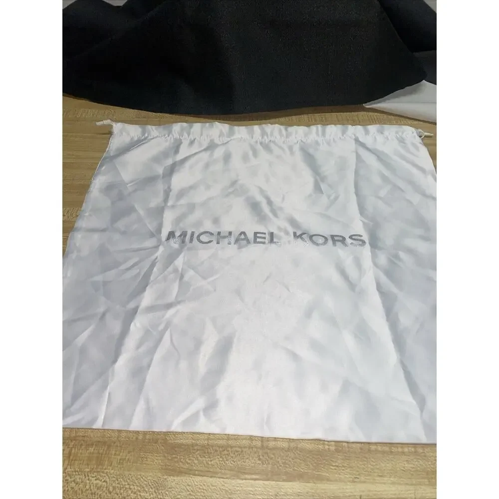 Michael Kors White Satin Drawstring Large Dust bag Dust Cover Handbags 14.5x16”